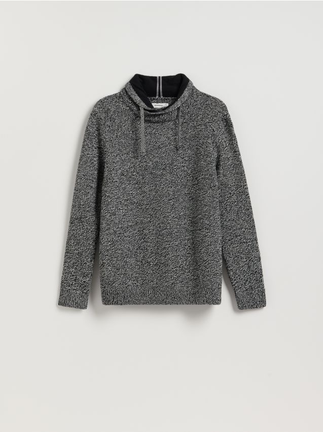 Reserved - Sweter z szerokim golfem - czarny