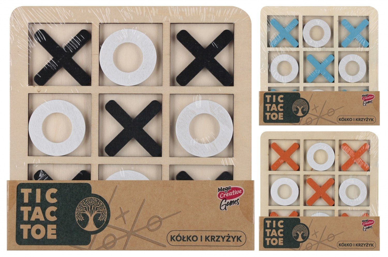 Gra Kółko i Krzyżyk drewniane Wood mix Mega Creative 552133 - gra