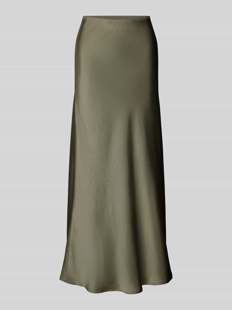 Długa spódnica z satyny z elastycznym pasem model ‘Vicky’