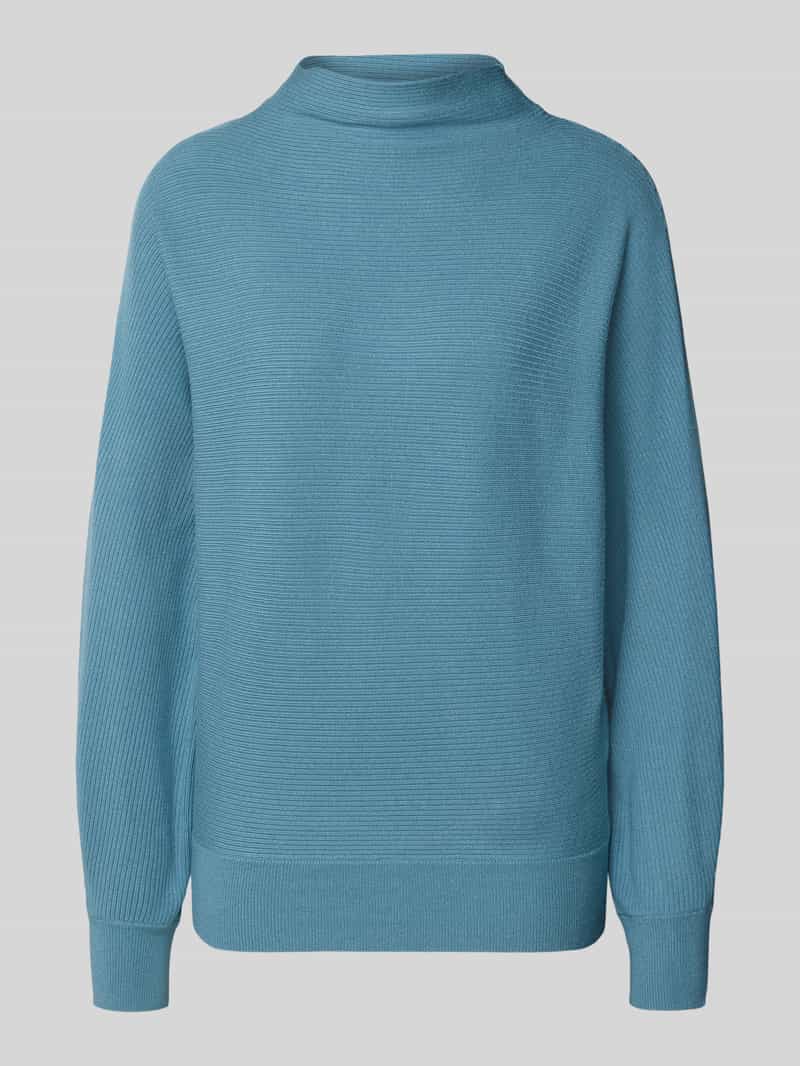 Sweter z dzianiny z mieszanki wiskozy ze wzorem ze stójką