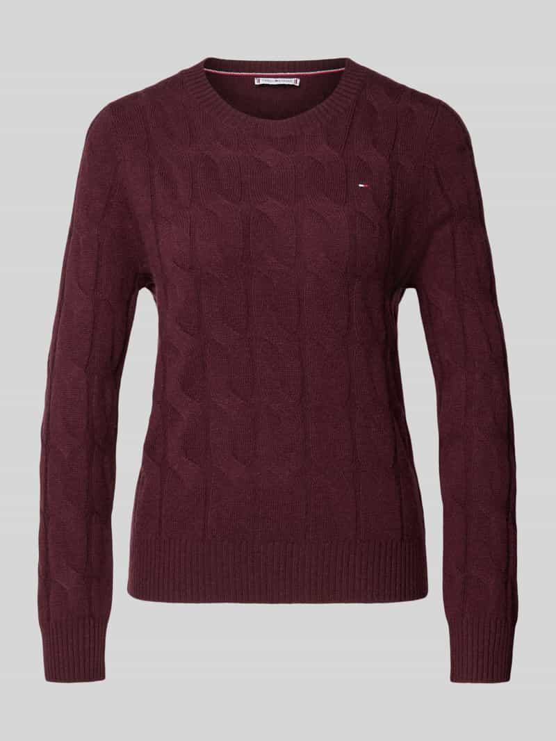 Sweter z dzianiny o kroju regular fit z czystej wełny