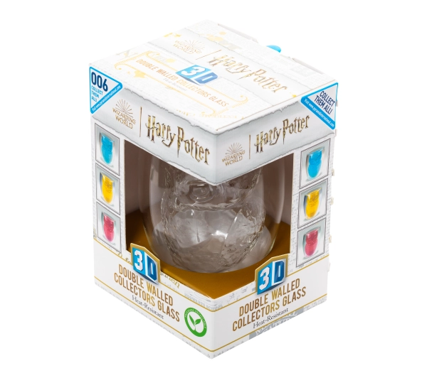 Pyramid 3D Double Walled Collectors Glass Harry Potter Hedwig