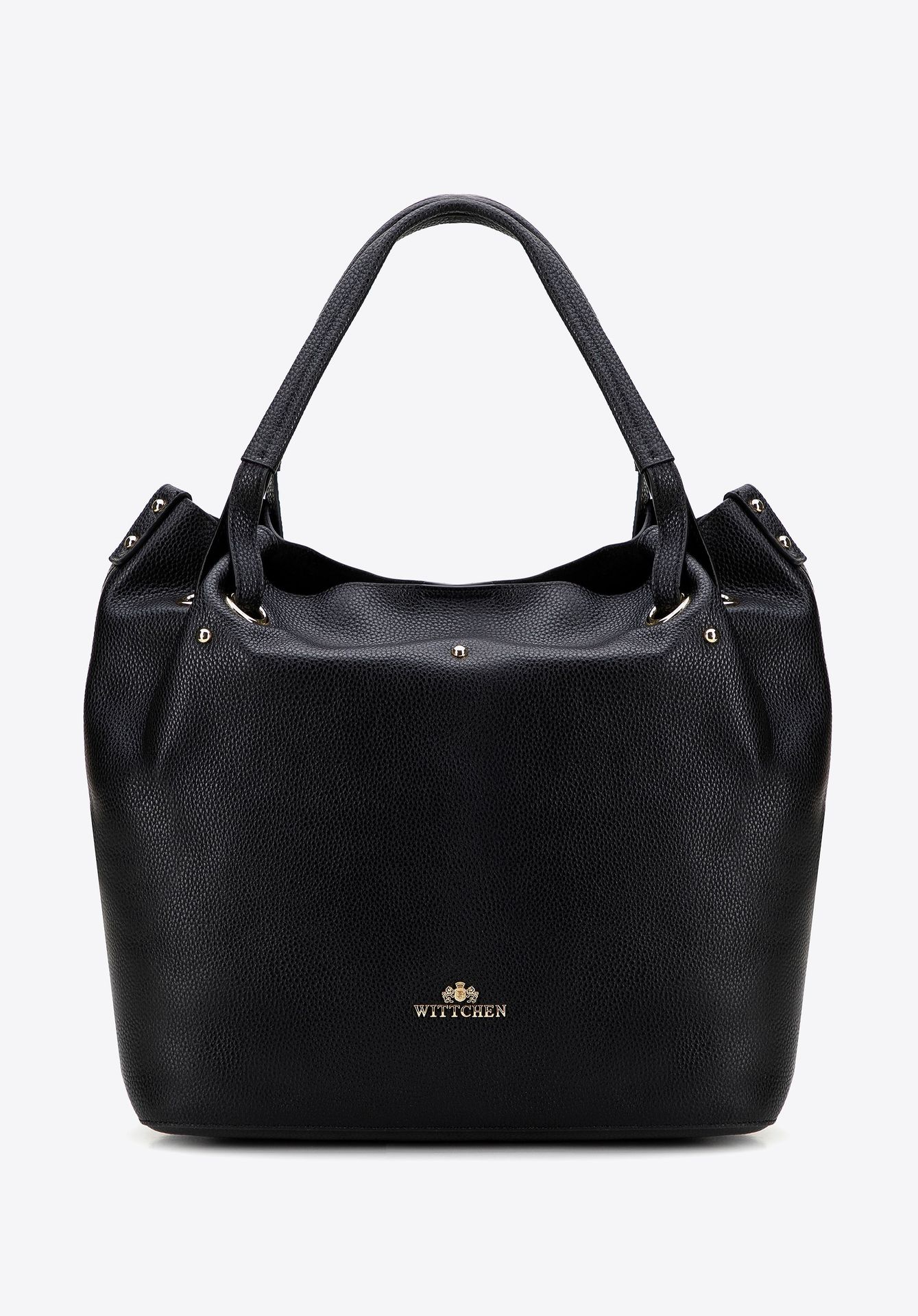 Damska torebka typu worek ze skóry naturalnej duża