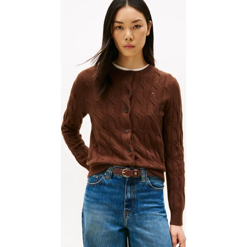 Tommy Hilfiger Wełniany kardigan | Regular Fit