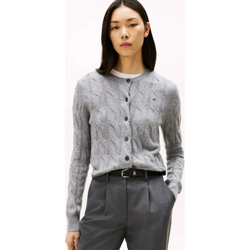 Tommy Hilfiger Wełniany kardigan | Regular Fit