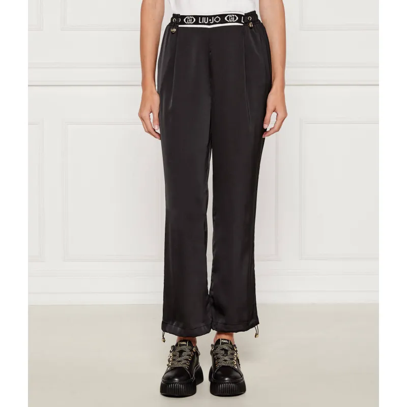 Liu Jo Sport Satynowe spodnie dresowe | Regular Fit