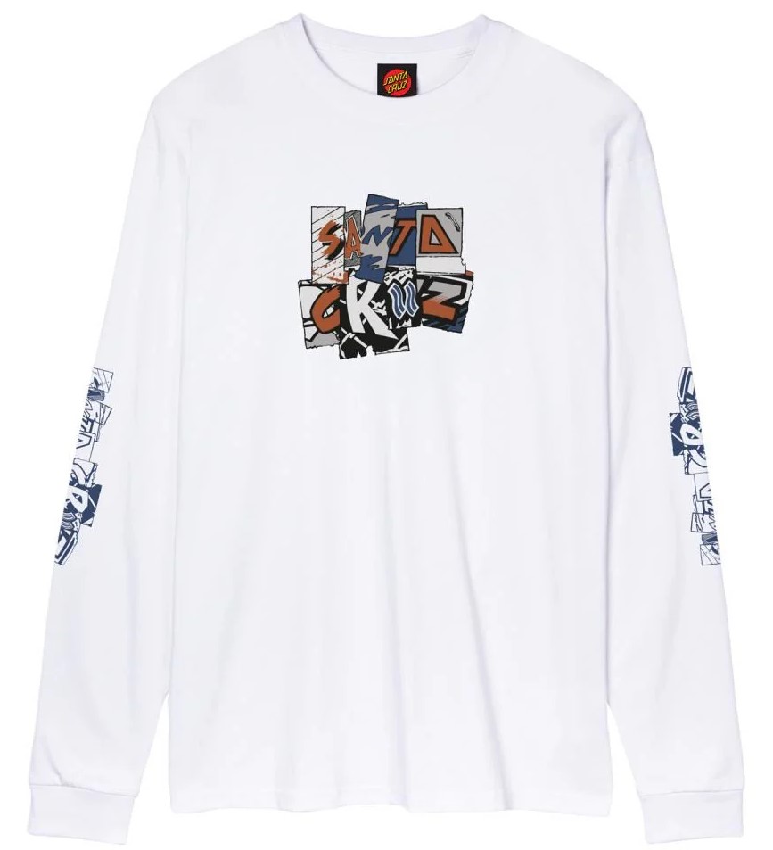 t-shirt SANTA CRUZ KICKBACK FRONT TEE WHITE