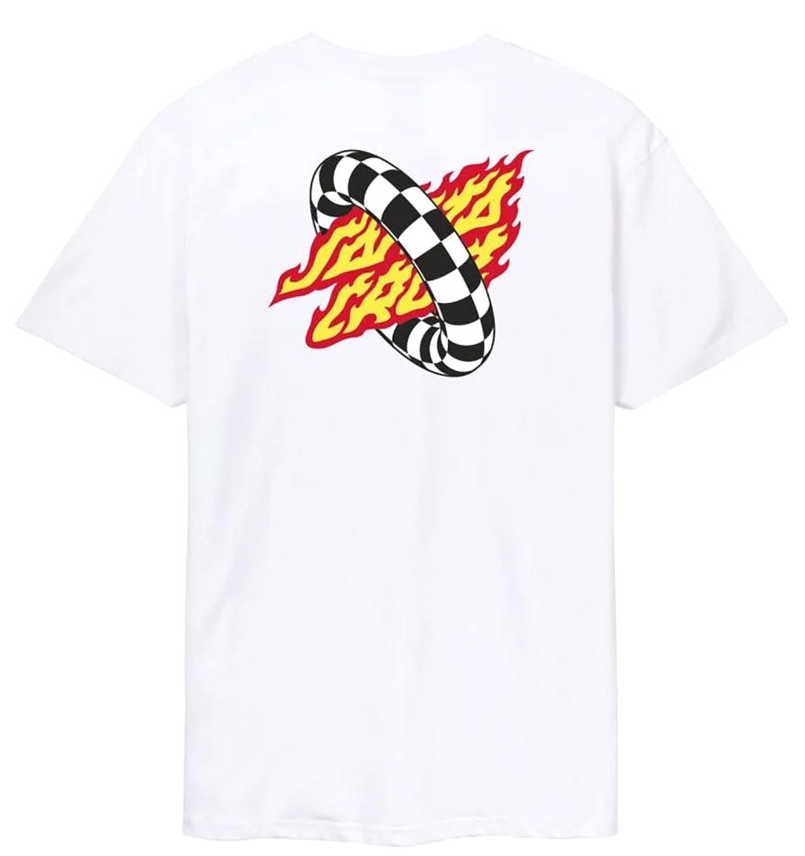 t-shirt SANTA CRUZ GOAL FLAME TEE WHITE