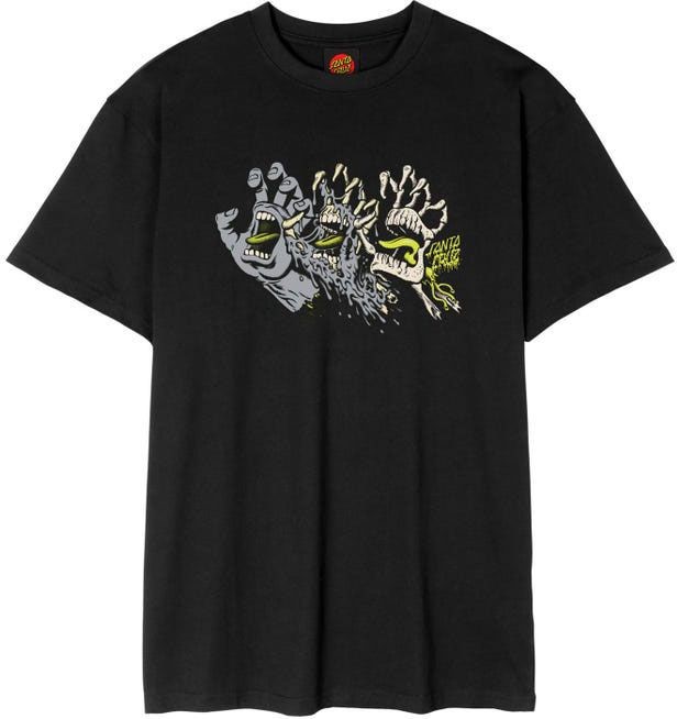 t-shirt SANTA CRUZ EVOLVED HAND FRONT TEE BLACK