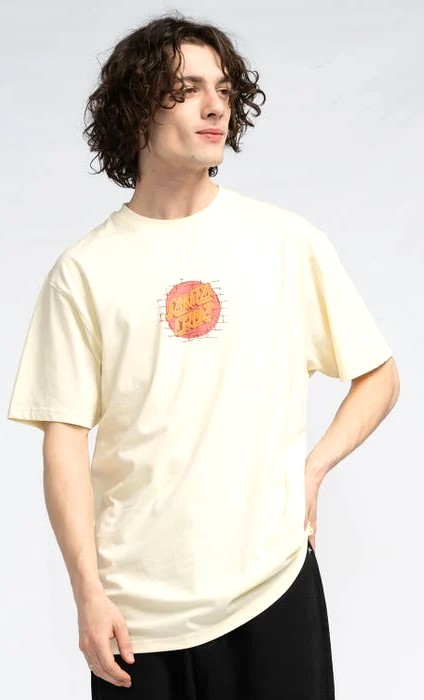 t-shirt SANTA CRUZ SCRAWL BRICK DOT FRONT TEE CALICO