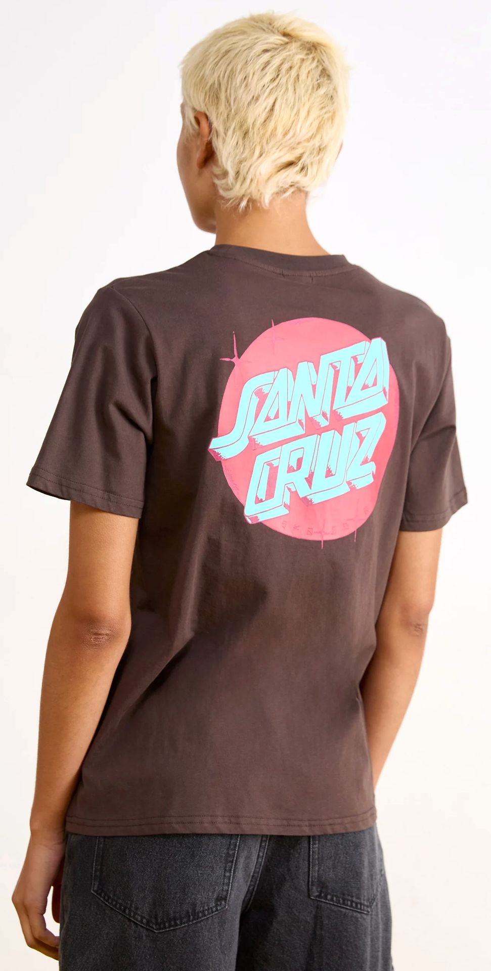 t-shirt damski SANTA CRUZ SCRAWL DOT TEE GROUND COFFEE