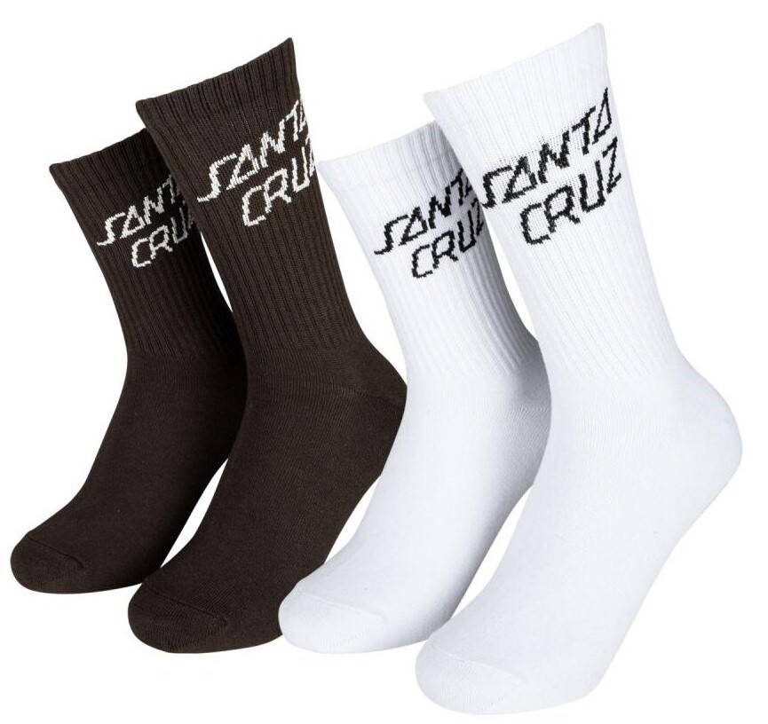 skarpety damskie SANTA CRUZ SINGULAR SCRIPT SOCK 2 PACK ASSORTED