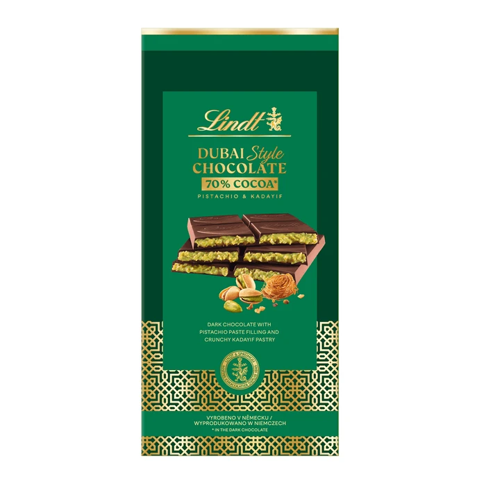 Lindt Dubai Style Chocolate Dark 70% 145g