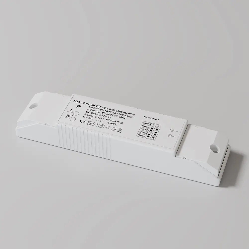 Ściemnialny zasilacz 20W Power supplies Triac PSL-TR40-350-500mA-DE biały