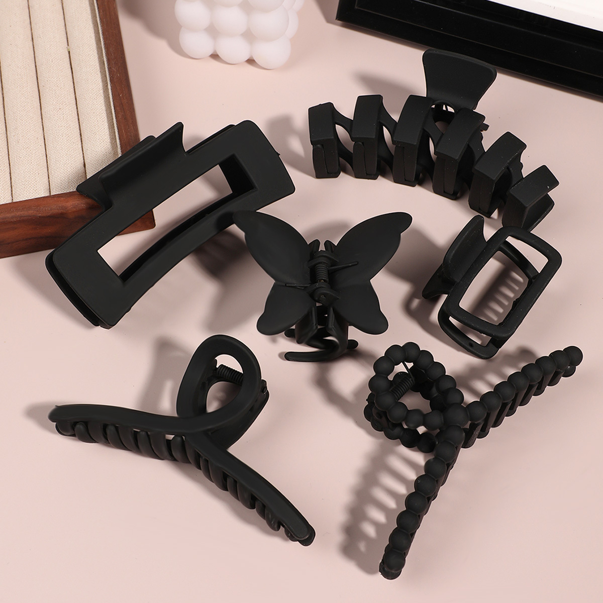 TEMU 6 Sztuk Matowych Klipsów Do Włosów Z Kwiatami I Motylami Klipsy Sharkowe Matowe Klipsy Do Włosów Słodkie I Urocze Klipsy Do Włosów Dla Kobiet Z