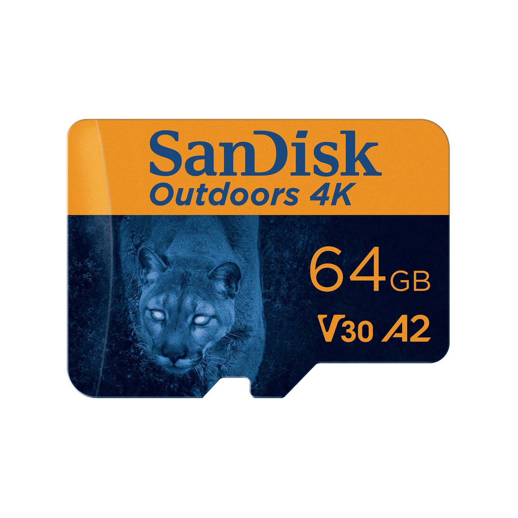 SanDisk Outdoors 4K MicroSDXC UHS-I Card with SD Adapter - 64GB - SDSQXAH-064G-GN6VA