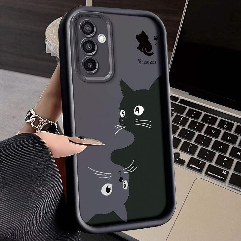TEMU Etui na telefon Black Cat dla for Samsung Galaxy M23 5G/for Samsung Galaxy F23 5G – Ochronne, Wstrząsoodporne, Miękkie TPU, Pokrowiec z Tylnym