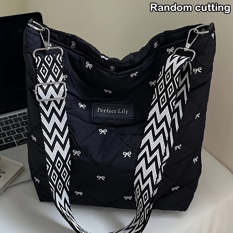 TEMU Perfect Lily Damska Torba na Ramię z Regulowanym Paskiem i Wieloma Kieszeniami - Stylowa Torebka Codzienna, Idealna do Przechodzenia, Zakupów,