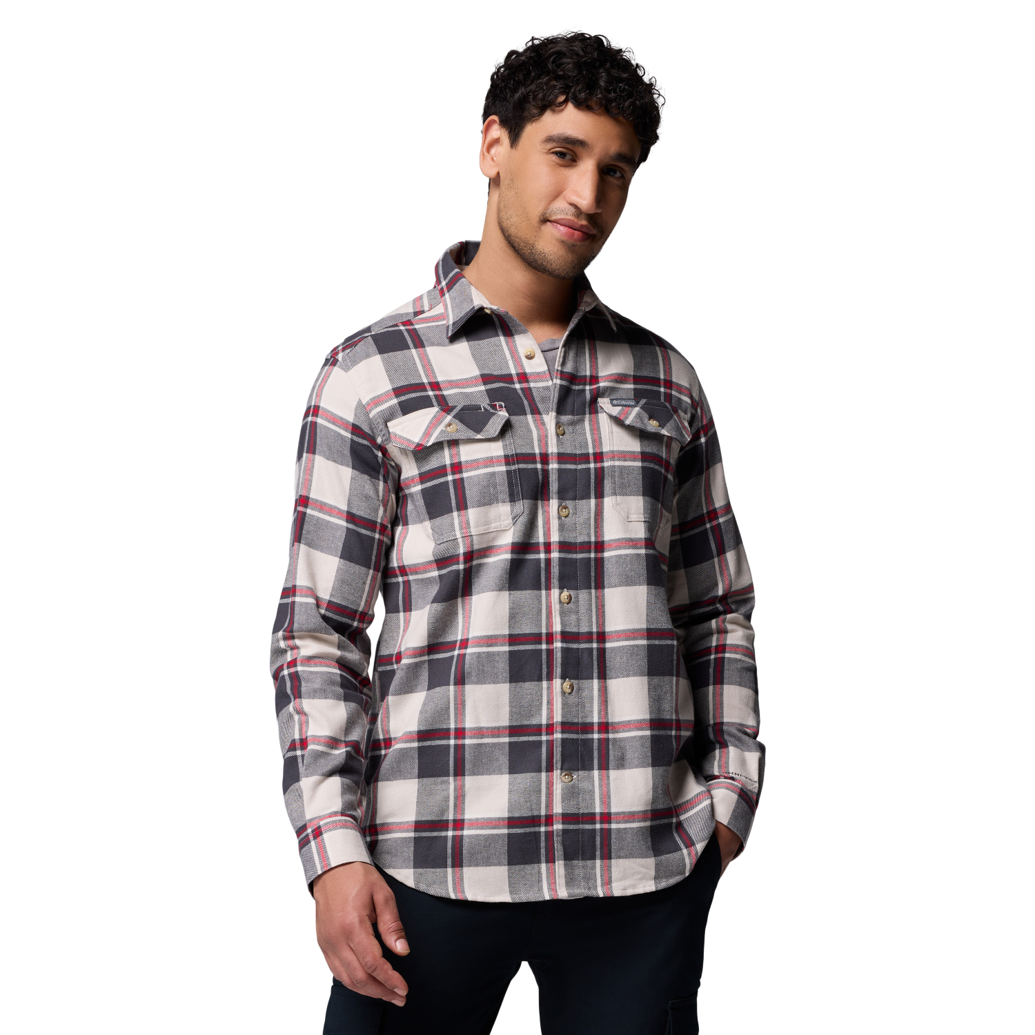 Męska koszula flanelowa Columbia Flare Gun Stretch Flannel dark stone/trail's edge plaid - S