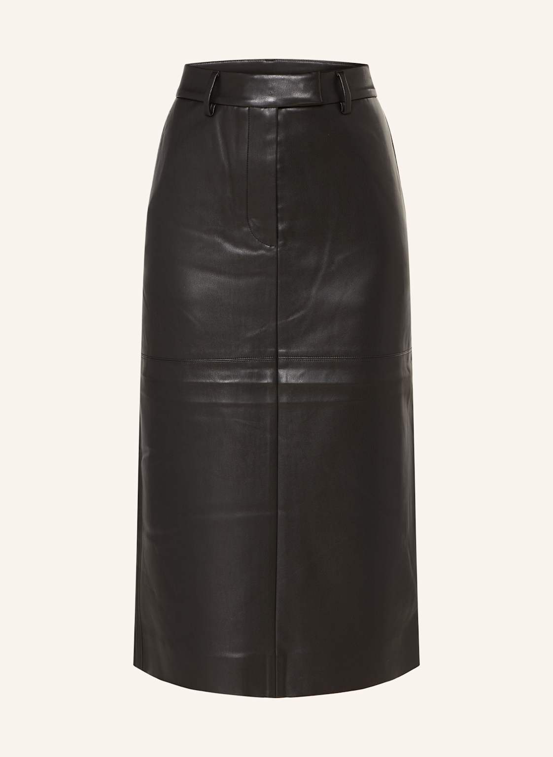 Calvin Klein Spódnica Z Imitacji Skóry schwarz