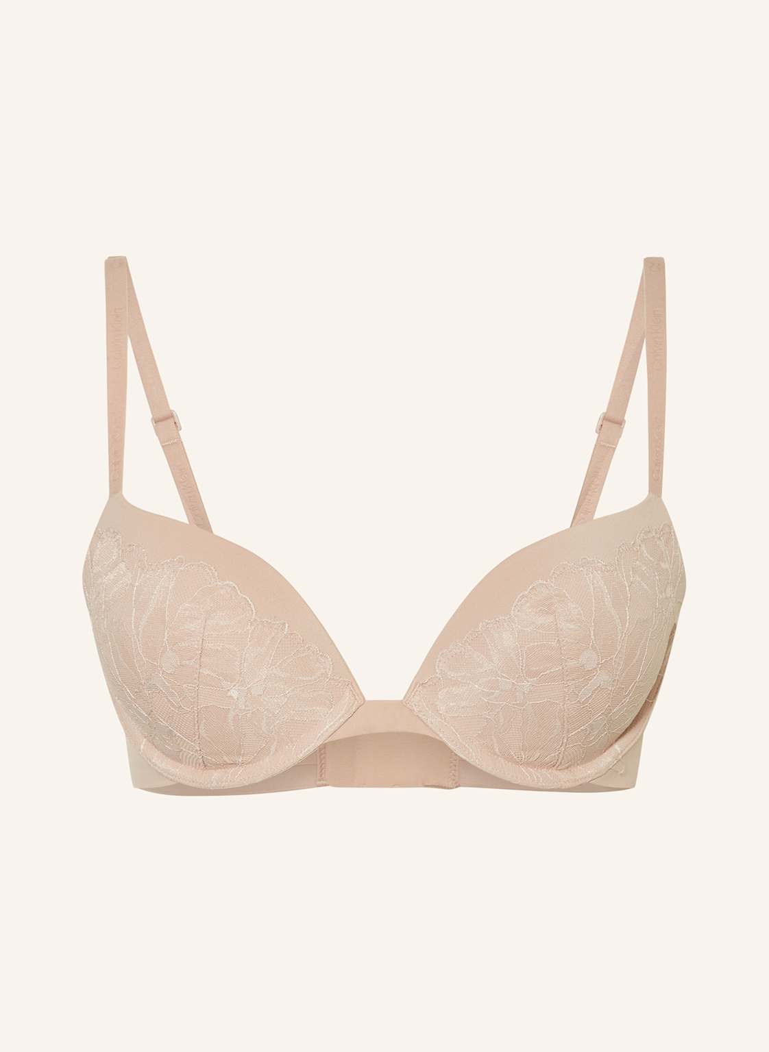 Calvin Klein Biustonosz Push-Up Perfectly Fit Lace beige
