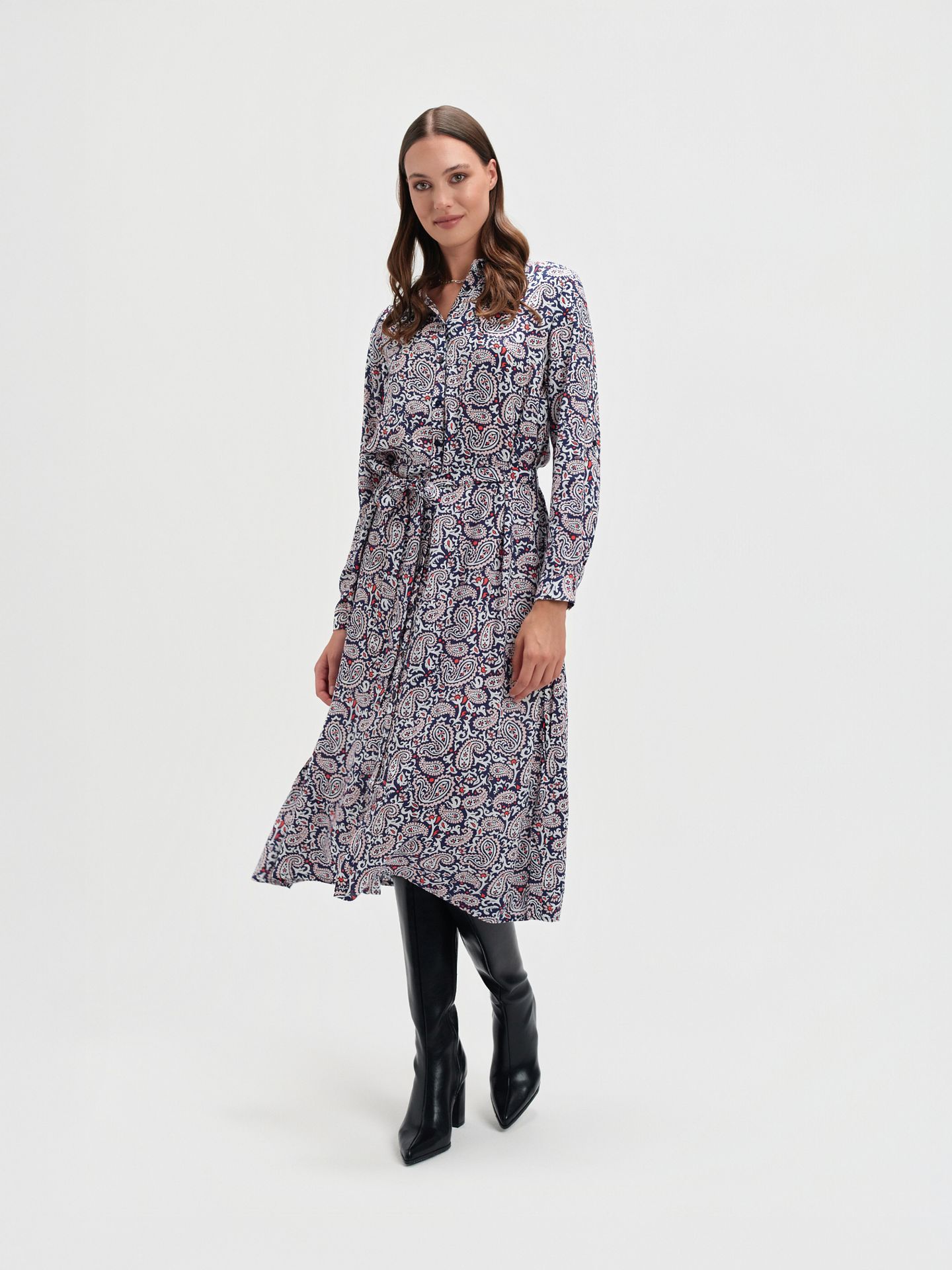 Szmizjerka midi z etnicznym printem