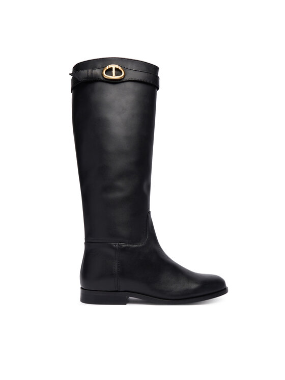 TWINSET Botki 252TCP19C Czarny