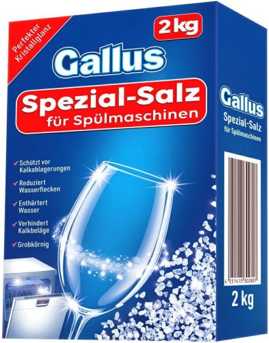 Gallus Spezial-Salz 2 kg – sól do zmywarki, skuteczna ochrona przed osadami i kamieniem