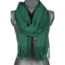 Szalik damski BAWEŁNIANY na prezent z frędzlami FG-32 ZIELONY