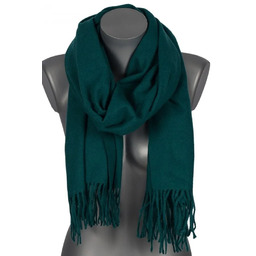 Szalik damski BAWEŁNIANY na prezent z frędzlami FG-65 BUTELKOWY