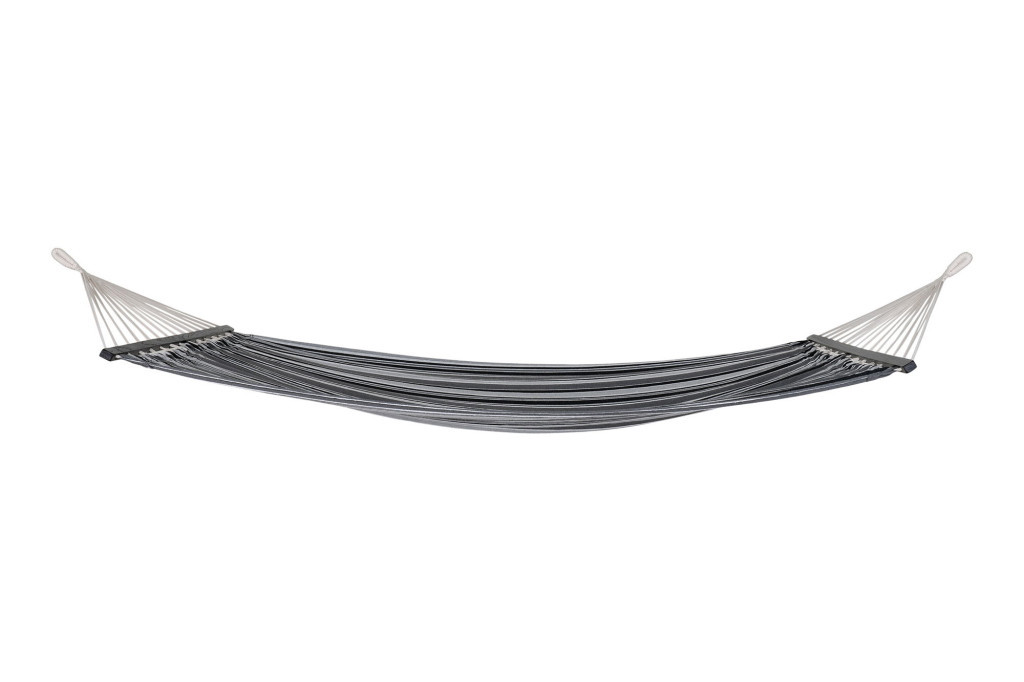 House Nordic Legowisko Lamia na drewnianym stojaku czarno-szaro-białe