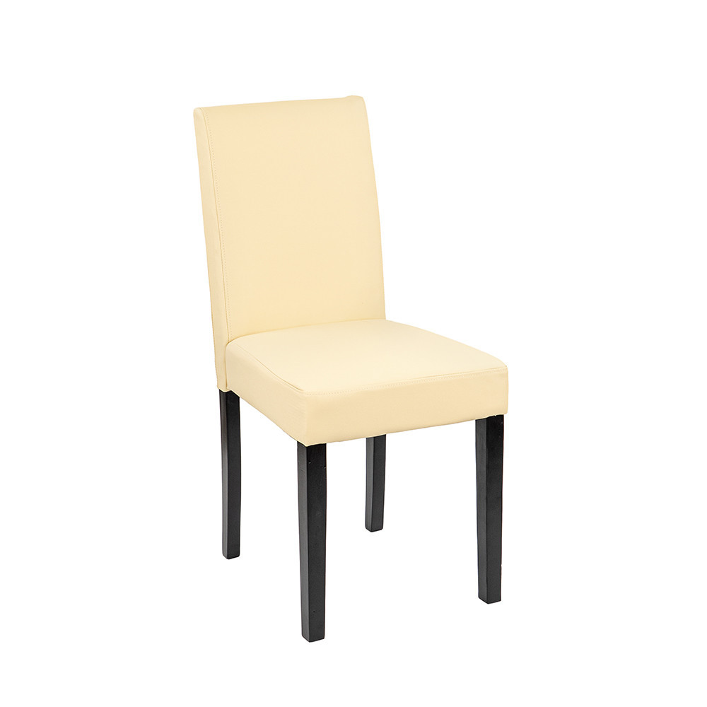 Skórzane krzesło do jadalni Kelly w kolorze beżowym