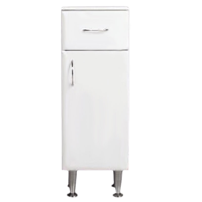 Szafka niska Bianca Plus 30 z 1 drzwiami, 1 szufladą, biały wysoki połysk, prawa