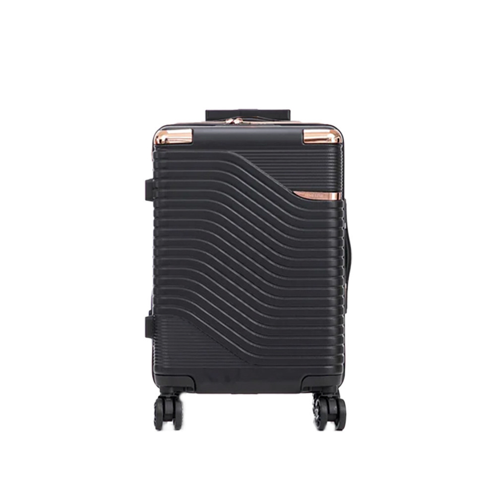 Walizka kabinowa TraveLux Urban z twardym blatem i zdejmowanymi kółkami 50x40x20 cm czarna