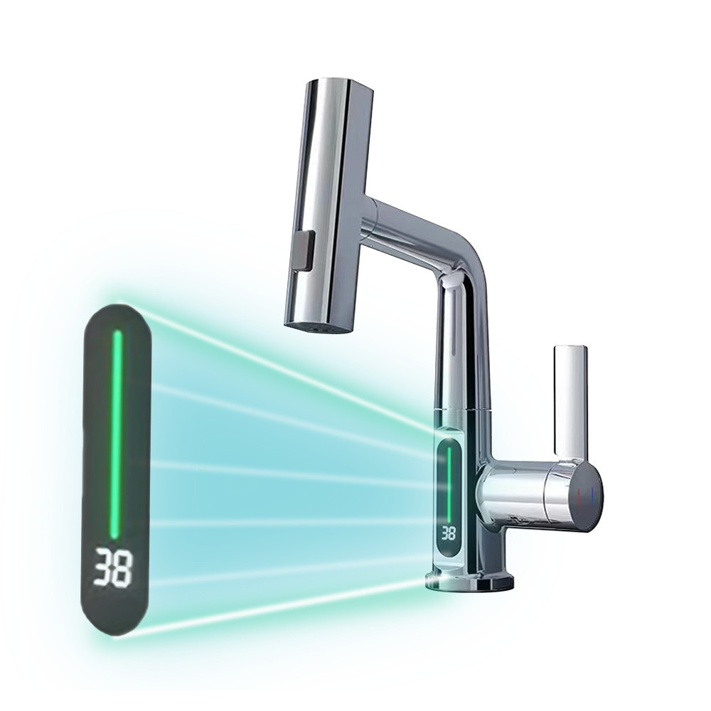 Leziter Bateria zlewozmywakowa Mara z wielofunkcyjną głowicą i cyfrowym wyświetlaczem, chrom