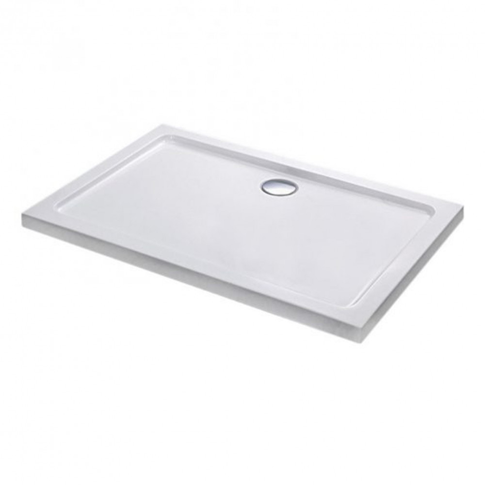 Leziter Modena Slim asymetryczny kwadratowy brodzik akrylowy, rozmiar 80x120x5,5 cm