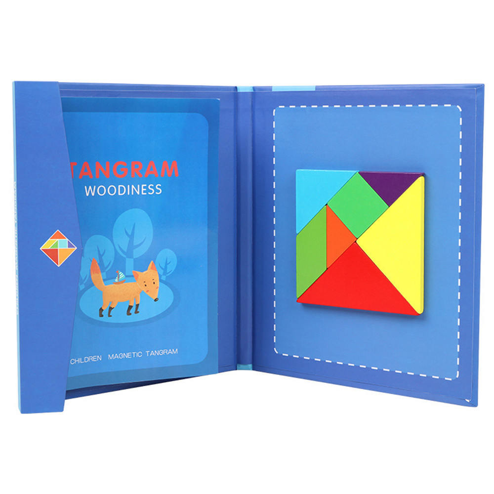 Drewniany tangram magnetyczny
