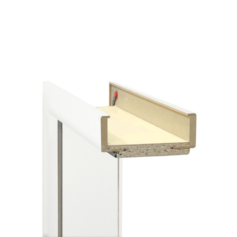 Leziter Etui Decor CPL biały 100/210 12-14 lewy chromowany pasek
