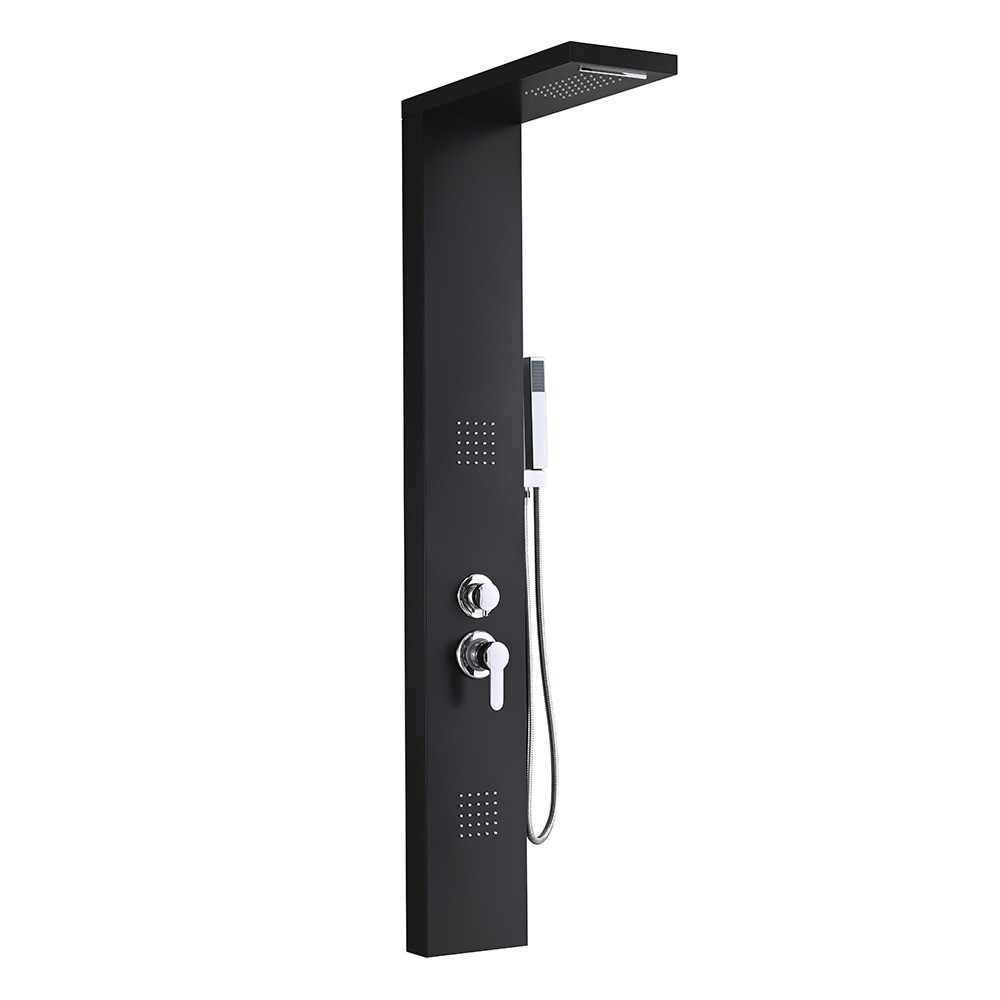 Leziter Panel prysznicowy z hydromasażem Malaga Black