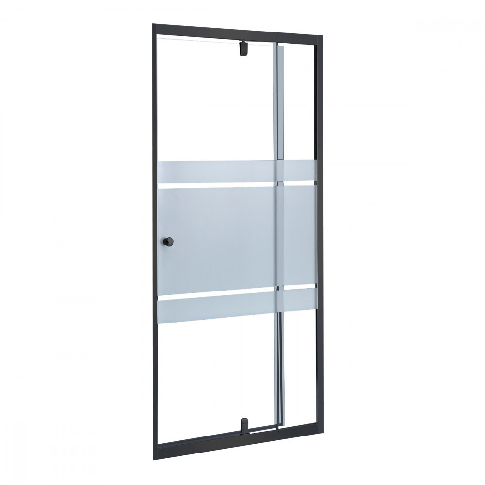 Leziter Regulowane drzwi prysznicowe Flexi-S 76-91x185 cm czarne