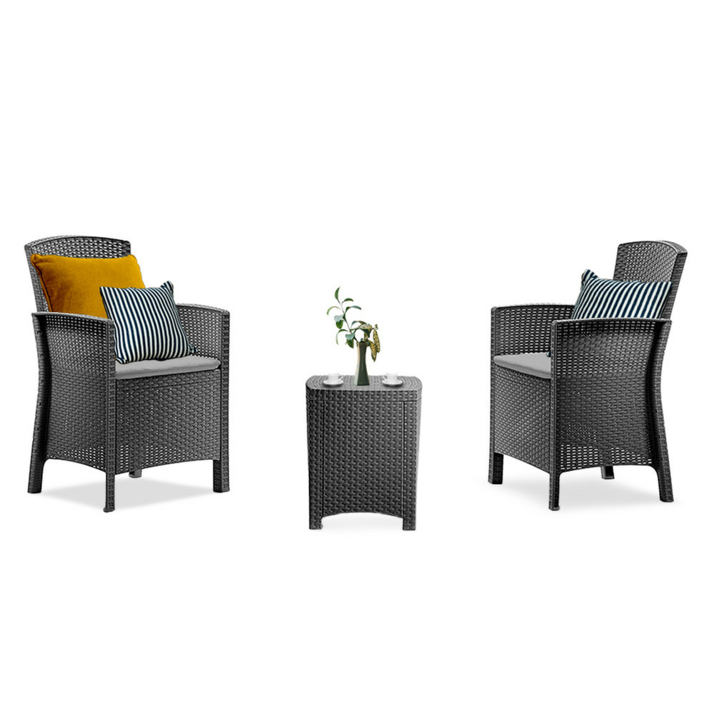 Leziter Zestaw mebli ogrodowych Lima Balcony grafitowy