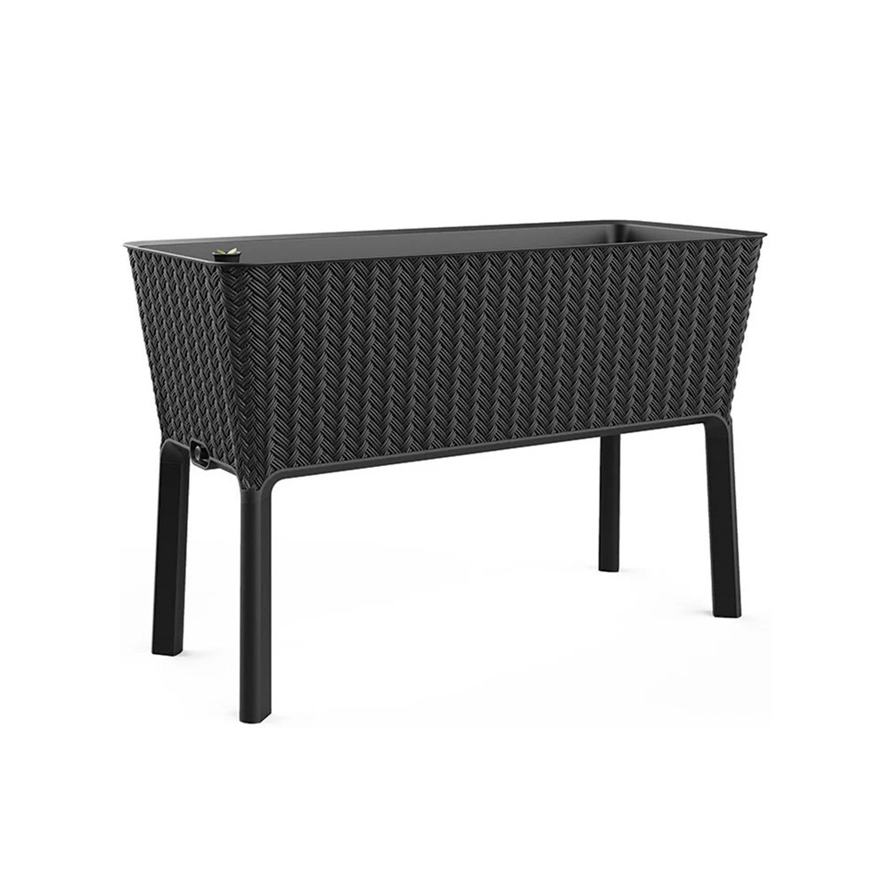 Curver Sadzarka ogrodowa Splendor 120l wiklinowa rattanowa antracytowa