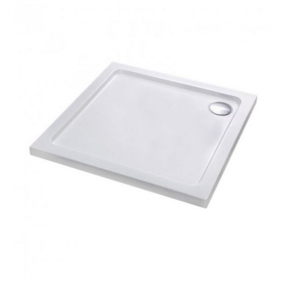 Leziter Modena Slim kwadratowy niski brodzik akrylowy, rozmiar 80x80x5,5 cm