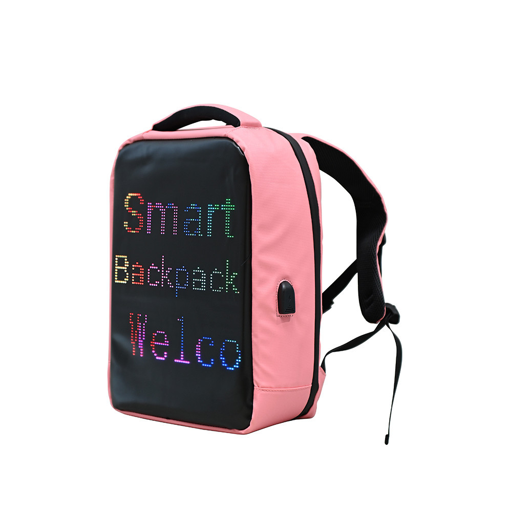Pixo led smart plecak różowy