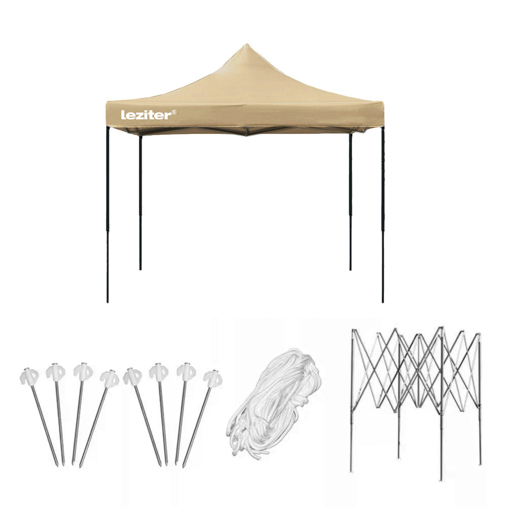 Leziter Składana altana ogrodowa 3x3 m beżowa