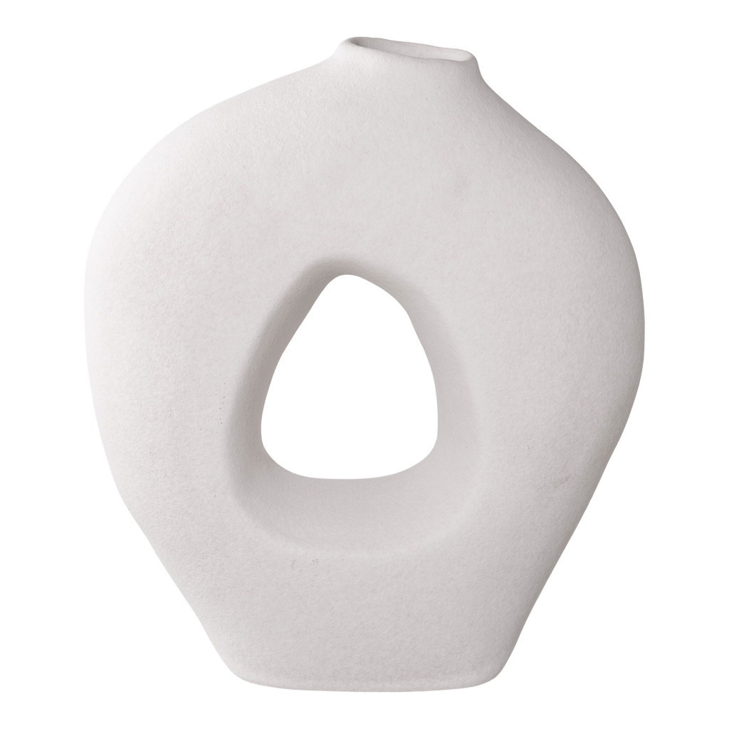 Wazon, ceramiczny, biały 24x10,5x27,8 cm