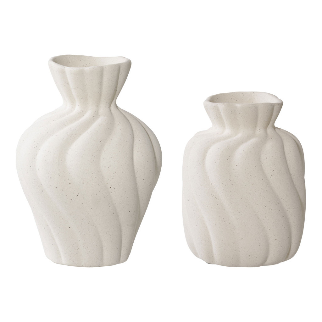 Wazon ceramiczny, biały, 2 szt.