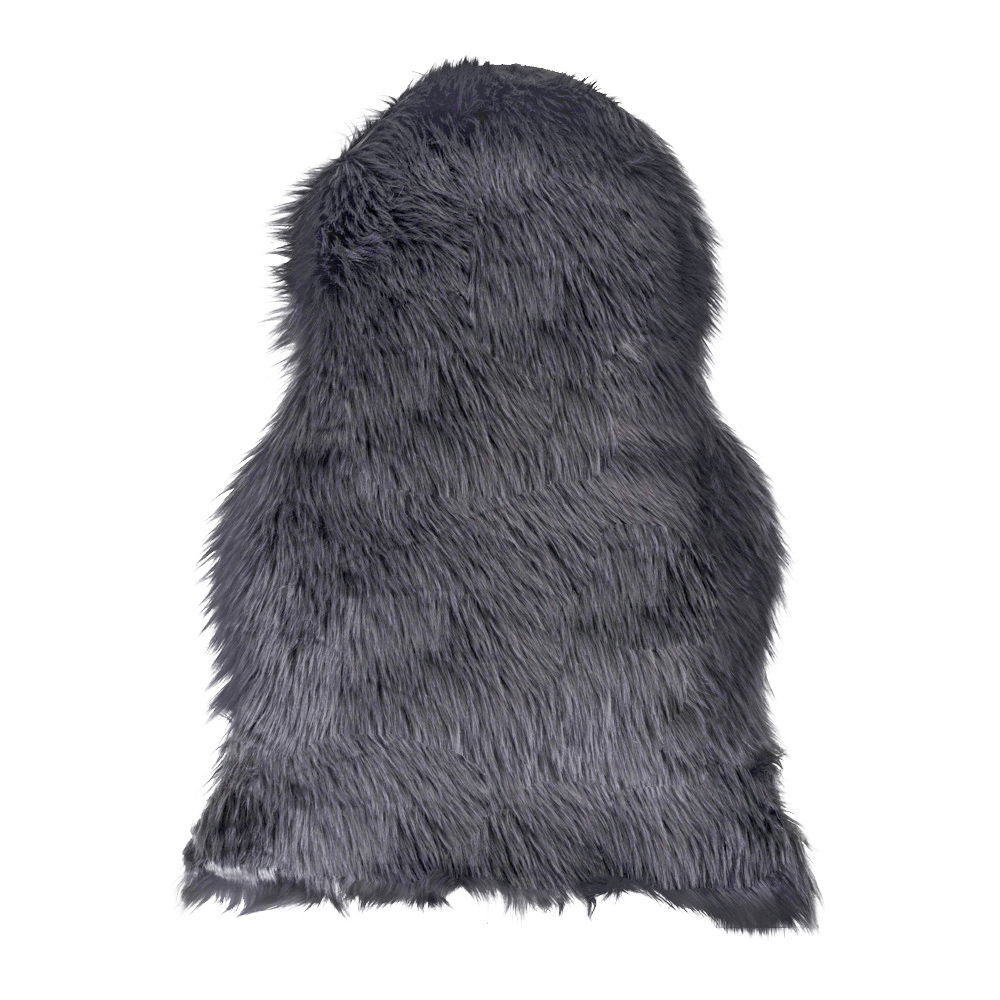 Sztuczna skóra jagnięca, szara, 50x85 cm