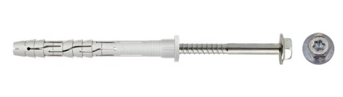 DYBEL RAMOWY Z WKRĘTEM Z ŁBEM SZEŚCIOKĄTNYM+TORX 10*180MM