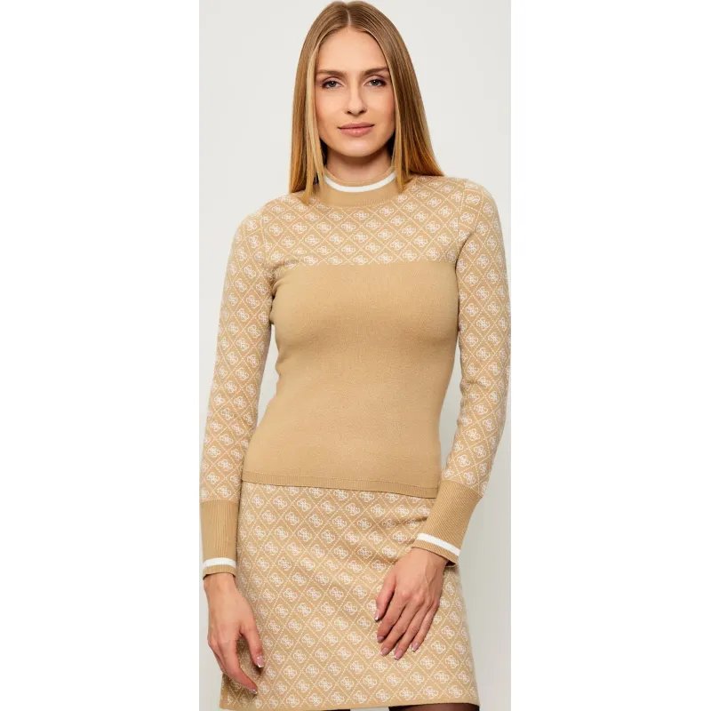 GUESS Półgolf AUBREY Slim Fit z dodatkiem wełny